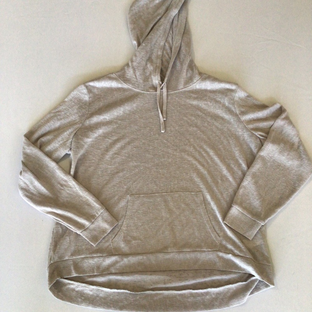 Weatherproof Vintage Sweater Women Large Khaki Light Weight Knit Hoodie Casual A